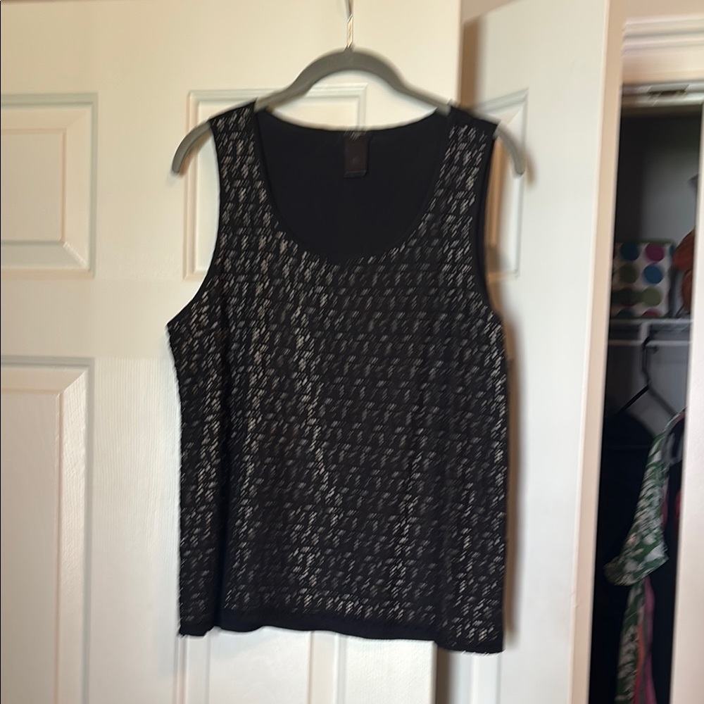 Ann Taylor Black Sequin Tank Top